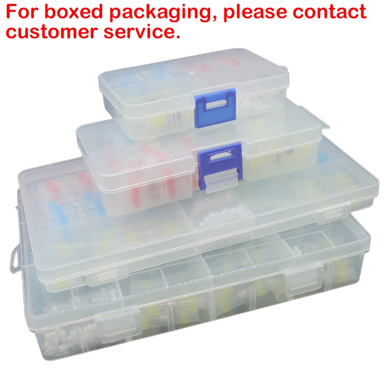 50/100/500pcs Solder Seal Wire Connectors Heat Shrink Butt Terminals, Waterproof Insulated Electrical Wire Splice Connector