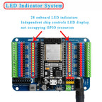 OSOYOO Breakout Board for 30-Pin or 38-Pin ESP32-WROOM/WROVER & ESP8266 NodeMCU, Not for ESP32-C/S/H/P Series
