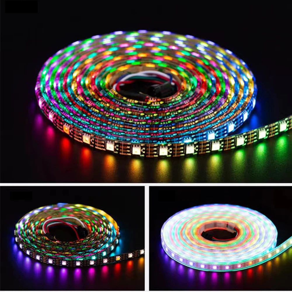 WS2815 DC 12V LED Pixels Strip Light 5050 RGB Individually Smart Addressable IC LED Dual-Signal 30/60/144 Pixels Led/m Tape