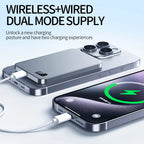 New Ultra Thin Alloy Powerbank Magnetic Power Bank Wireless Fast Charger For iPhone 16 15 14 13 12 Backup Battery For Magsafe