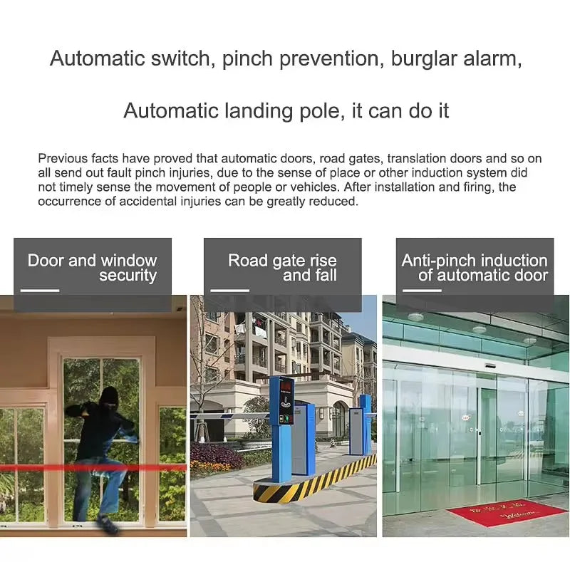 Reflective Laser Wireless Photocell Sensor Beam for Sliding Door