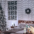 USB Curtain Lights - 8 Lighting Modes LED Fairy String Light for Christmas Halloween New Year Wedding Party Home Garden Decor