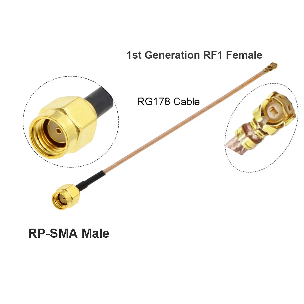 BEVOTOP 10pcs/lot /  RF1 ipx Female to RP-SMA MALE Connector Antenna WiFi Pigtail Extension Cable ufl  RG178 Mini PCI