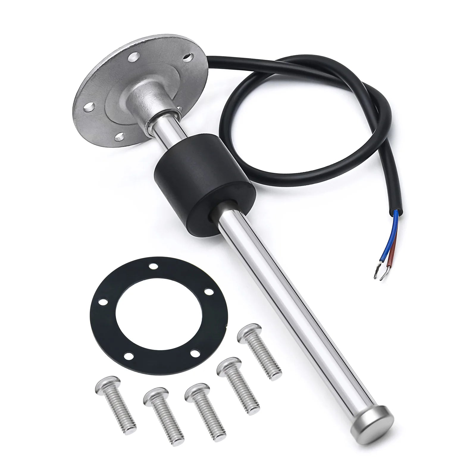 1Pc Fuel Float Level Sensor 0-190ohm Stainless Steel 100mm 200mm 300mm SENSOR with Gaskets Oil Gauge kit Unit  Accessories
