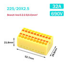 Wire Electrical Connectors PTFIX 2.5mm Wire Merging And Branching Device Push-in Terminal Block Connector Mount On Din Rail