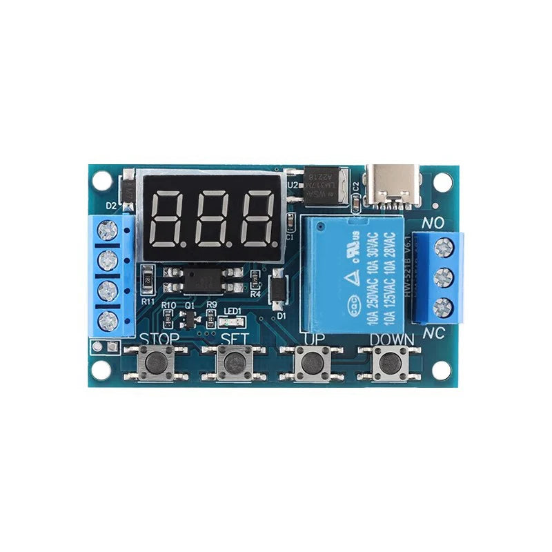 DC 5V 12V 24V LED Light Digital Time Delay Relay Trigger Cycle Timer Delay Switch Circuit Board Timing Control Module DIY stlxy