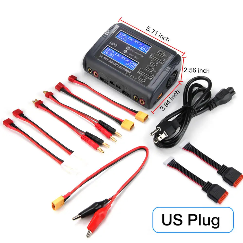 HTRC 400W/240W RC Charger  Dual Channel AC DC Charger Discharger for LiPo LiHV LiFe Lilon NiCd NiMh Pb Battery Balance Charger
