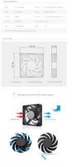 Bykski 120mm Fan Use for Water Cooling Radiator Computer PC Case 3008RPM Heatsink  Support PWM  CF-AP3000EX-X / CF-RBW3000EX-X