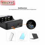 LiitoKala Lii-500 Battery Charger 4 Slot LCD Tester for 18650 26650 AA AAA Flashlight Vape Li-ion NiMH Rechargeable Cells