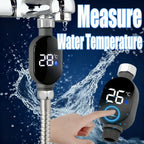 Bathroom Thermometer LED Display 0℃~99℃ Water Temperature Meter Shower Head Thermometer Accurate Digital Measurement Tool