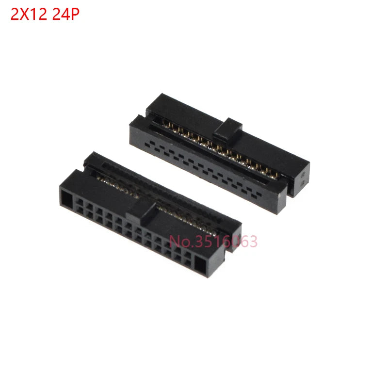 5/10pcs 1.27mm Pitch Fc-6/8/10/16/20/40 Pin Female Header Idc Socket Connector For 0.635mm Flat Ribbon Cable Wire 6p 10p 20p 40p