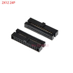 5/10pcs 1.27mm Pitch Fc-6/8/10/16/20/40 Pin Female Header Idc Socket Connector For 0.635mm Flat Ribbon Cable Wire 6p 10p 20p 40p