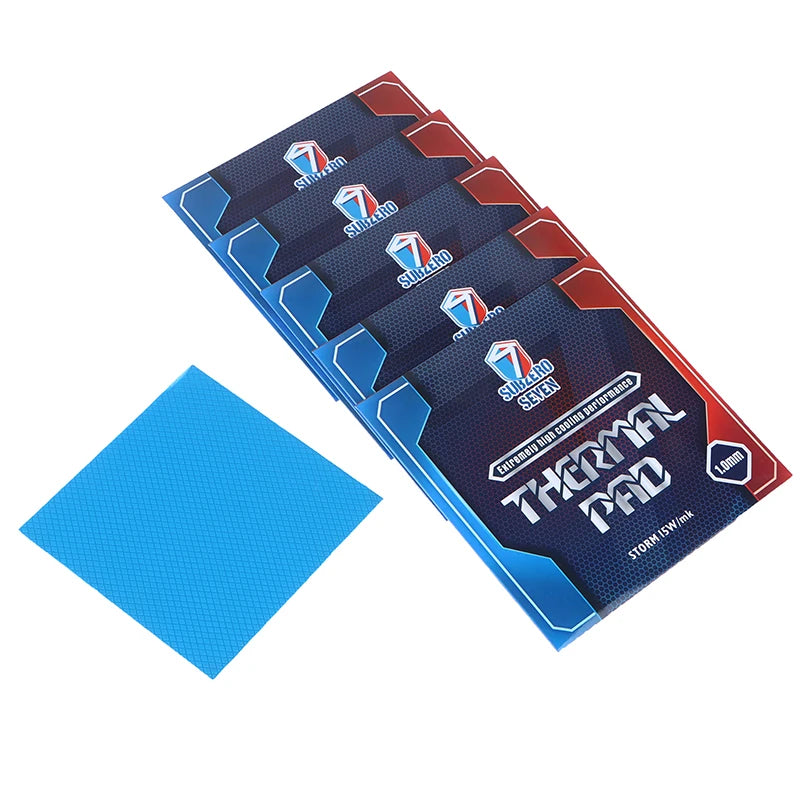 SubZero Seven-Thermal Pad 15W/mk Silicone Heat Dissipation Pad (0.5mm/1.0mm/1.5mm/2.0mm/2.5mm/3mm) for Electronics Cooling