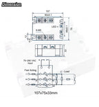 3 Phase Solid State Relay AC to AC 75-280V Input 24-480V Load 110 Volt Power Rele 220V 230V Voltage Control Relay 10-100A