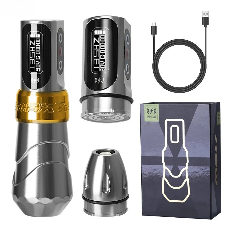 New Flux MAX Wireless Tattoo Machine’4.0 Stroke 2400mAh 2 battery lithium battery tattoo pen