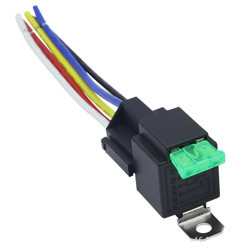 DC 12V/24V 4 Pin 5 Pin 30A Waterproof Automotive Relay With Socket Car Relay Auto Relay  Fuse Coil 1.8W Voltage Relay Vehicle