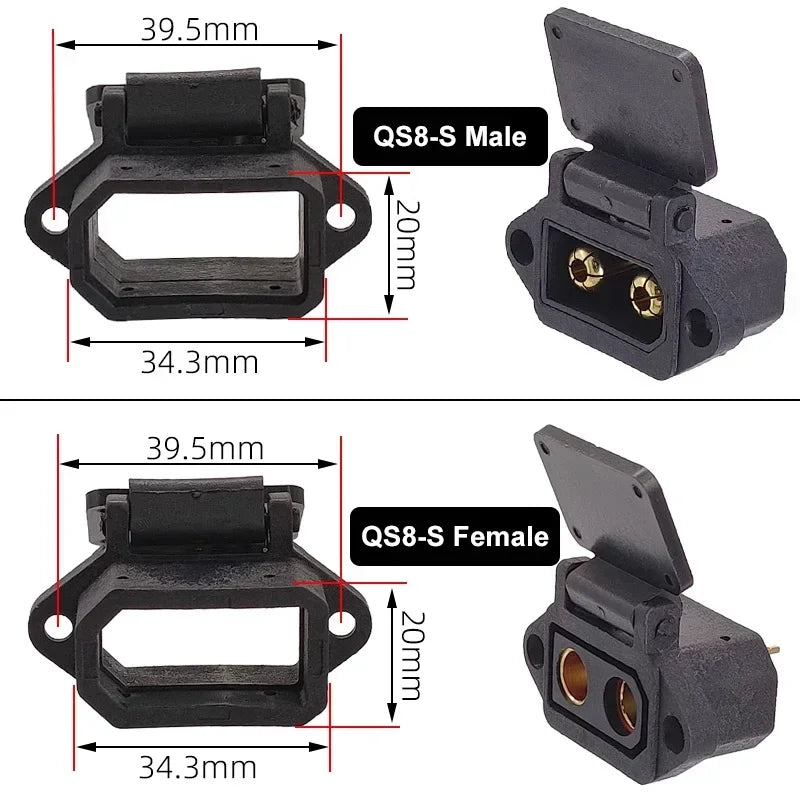 QS8-S Power Charging Plug XT90 Male Female Diamond Shell XT90S Anti-fire Electric Vehicle Lithium Battery Modification Interface