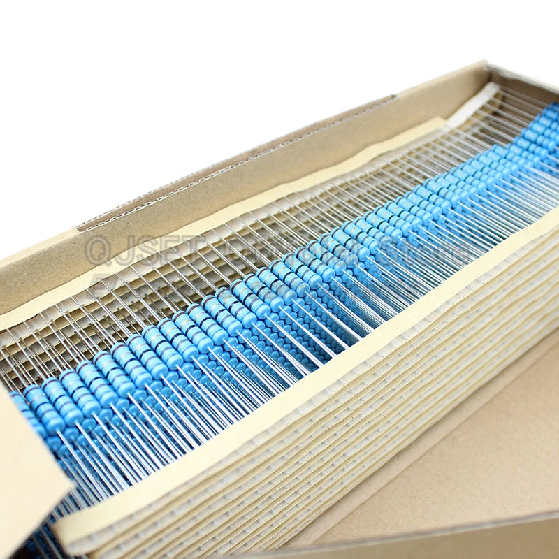 20pcs 2W Metal Film Resistors 1% 10 47 100 22 470 Ohm 1K 4.7K 10K 22k 47K 100k 200k 510k 470k 910k 1M Ohm 5 Color Ring Resistors