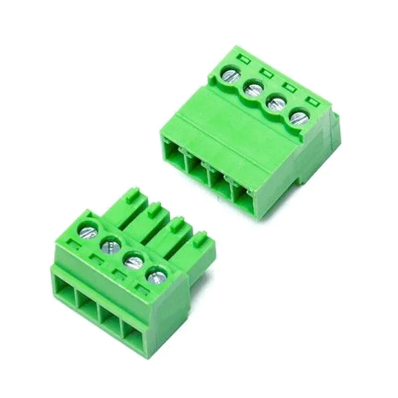 5Sets Solderless Docking Type 2EDG 3.81MM Screw Terminal Block Connector PCB Plug-in Type 2EDG Type Green Terminal Block