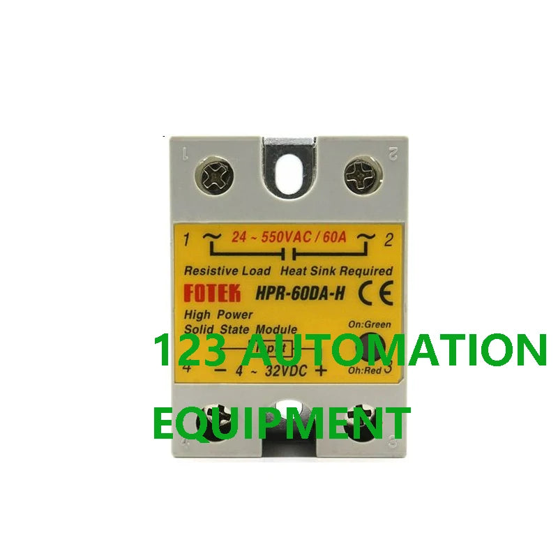 Authentic New FOTEK HPR-60DA 80DA 100DA  HPR-60DA 80DA 100DA-H Single-Phase Solid-State Relay AC to DC SSR Relays