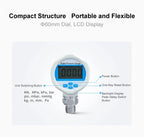 YB60A Precision Digital Pressure Gauge Battery Powered Vacuum Positive Negative Pressure Meter M20 Peak Memory -100kPa-100MPa