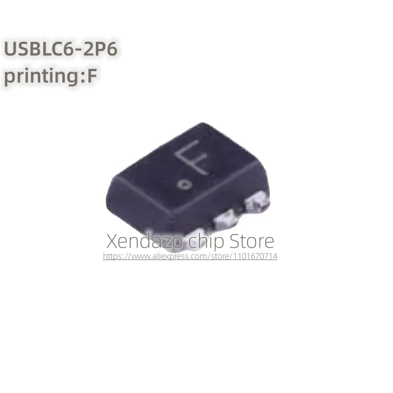 50pcs/lot USBLC6-2P6 USBLC6-2P USBLC6-2 USBLC6 Silk screen printing F SOT-666 package Original genuine ESD