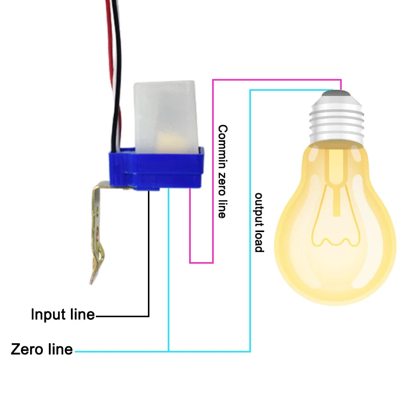 TZT 1PCS  Automatic Auto On Off Photocell Street Light Switch DC AC 220V 50-60Hz 10A Photo Control Photoswitch Sensor Switch