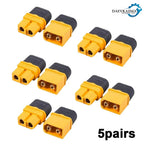 3-12Pairs XT60H (XT60 Upgrade) Connector XT60H Male Female Bullet Connectors Plugs with Sheath for Lithium Battery RC Planes Car