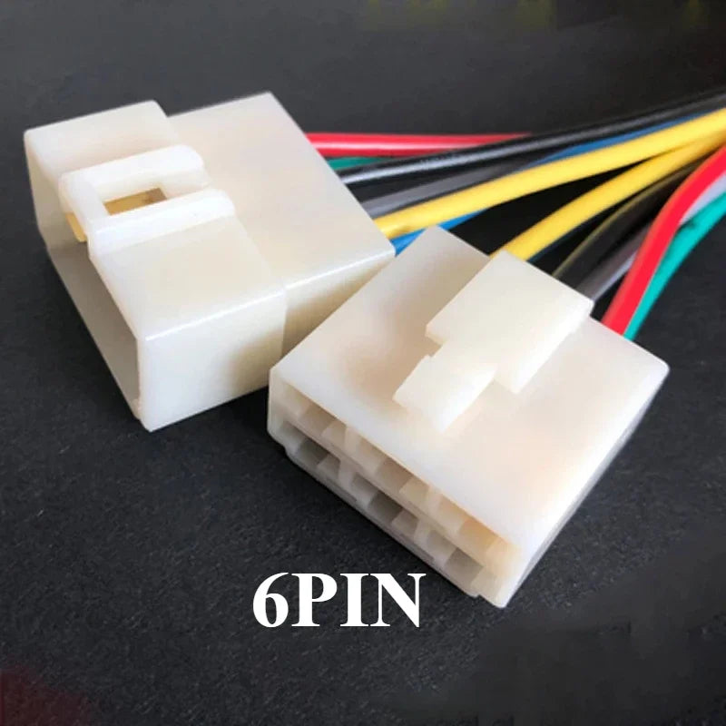 1Set 1/2/3/4/6/8P 6.3mm Automobile Harness Connector 15cm High Current Equipment Cable Male Female Plug Butt Joint 0.75mm2 18AWG