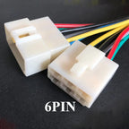 1Set 1/2/3/4/6/8P 6.3mm Automobile Harness Connector 15cm High Current Equipment Cable Male Female Plug Butt Joint 0.75mm2 18AWG