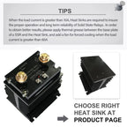 DC Control DC Solid State Relay 3-32VDC Control 75VDC Load Voltage High Current 500A 1000A with Heat Sink Raditor High Power SSR
