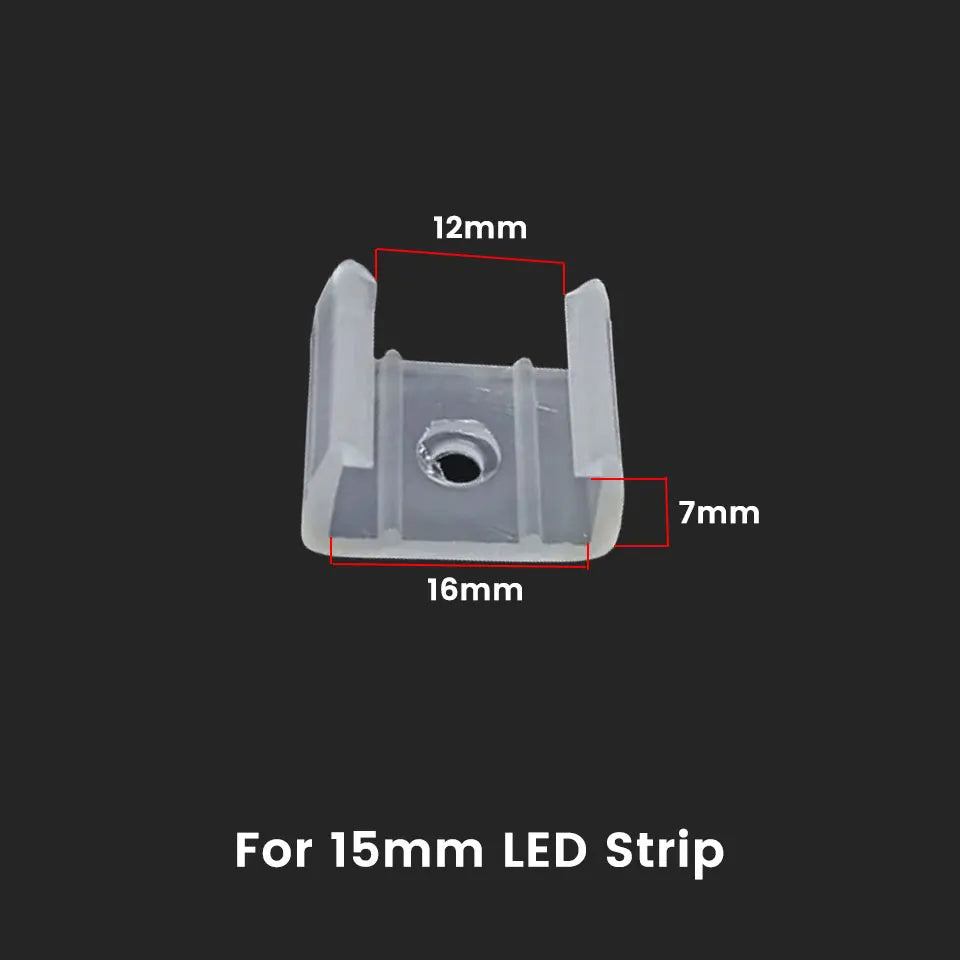 LED Strip Fix Clips Holder Connector Accessories For Fixing 2835 Neon Light 6mm 8mm 12mm 15mm 220V Flexible COB Plastic Buckle
