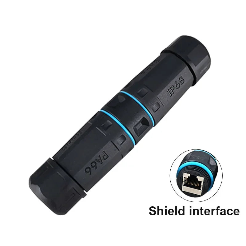 RJ45 Connector Female To Female Outdoor IP68 Waterproof Port Network LAN Splitter Transfer Head Adapter Coupler CAT5 CAT6
