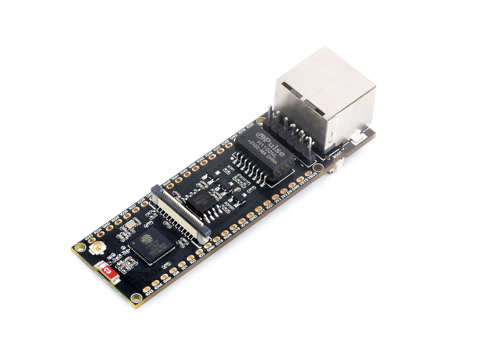 Waveshare ESP32-S3 ETH Development Board, Optional For PoE Module And Camera Module, Onboard TF Card Slot, Camera Interface