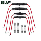 5PCS 5*20mm 5X20mm with 22AWG Wire Cable 250V 5X20MM Glass Fuse Tube Fuse Casing Glass Fuse Holder Screw Type 6x30  6*30mm