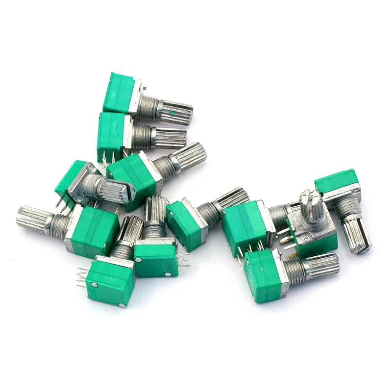 5PCS RK097NS G Single Double Potentiometer B5K/10K/20K/50K/100K Power Discharge Bit Speaker Audio