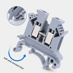 10/100pcs UK2.5B DIN Rail Terminal Block Clamp 7 Colors Screw Connector 800V 32A UK-2.5N 2.5mm Square Universal Screw Connectors