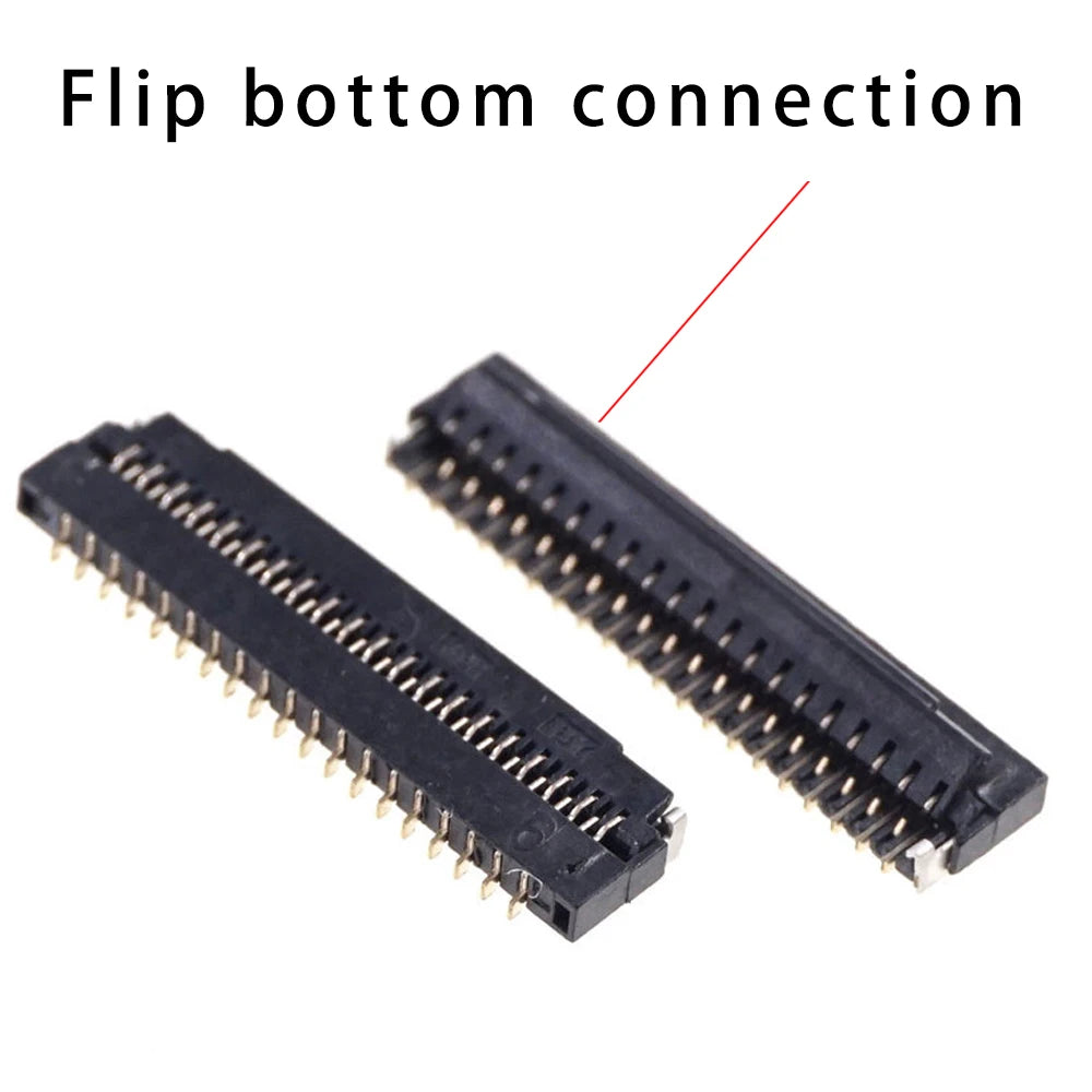 5PCS FFC/FPC 0.3mm pitch socket connector flip cover bottom connection 11/13/15/17/21/23/25/27/29/31/33/35/39/41/45/51/61/71P