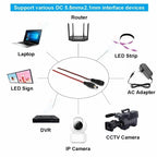 1-100pcs DC Power Pigtail Cable 5.5 2.1mm Female Male Plug 5V 12V Jack Connector Wire For CCTV Camera LED Strip Power Adapter