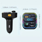 FM Transmitter Bluetooth 5.3 Handsfree Car AUX Radio Modulator MP3 Player with PD20W QC3.0 Fast Charge Adapter Car Accessories