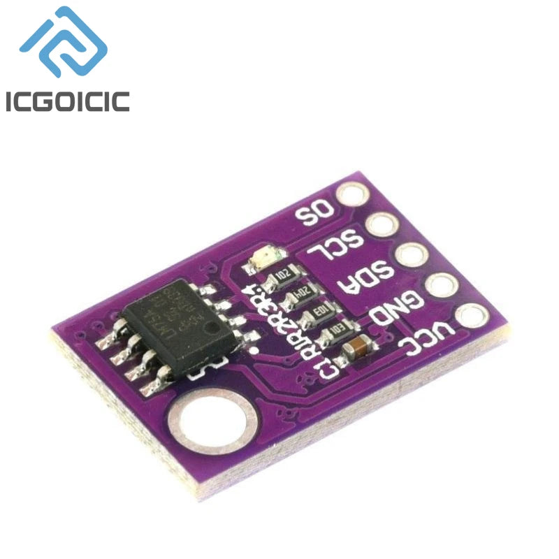 1-20PCS LM75 Temperature Sensor Module High Speed I2C IIC Interface High Precision Development Board For Arduino LM75A