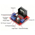 L298N DC Motor Driver Module Dual H Bridge Stepper Motor Controller for Arduino Smart Car Robot High Power L298 Board Adjustable