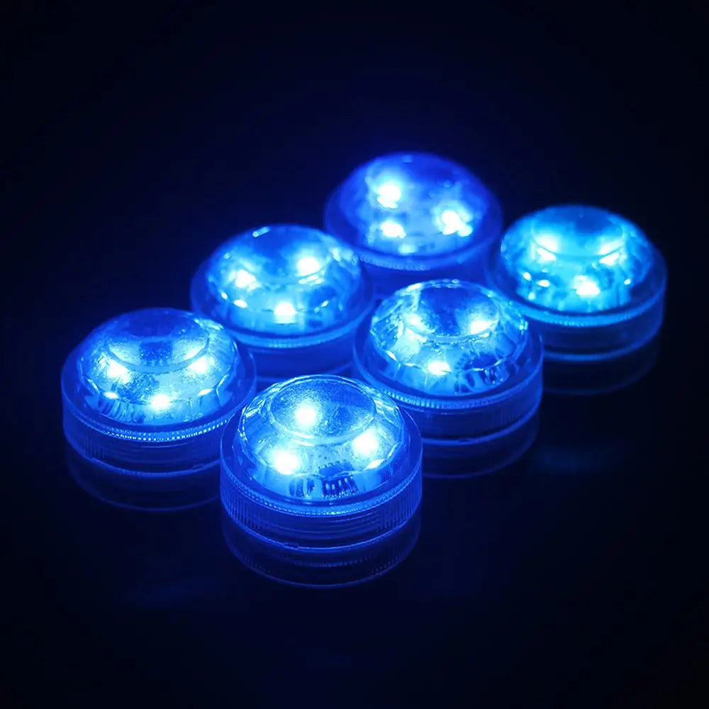 Submersible LED Lights Waterproof RGB Underwater Light For Wedding Tea Light Hot Tub Pond Pool Bathtub Aquarium Party Vase Decor
