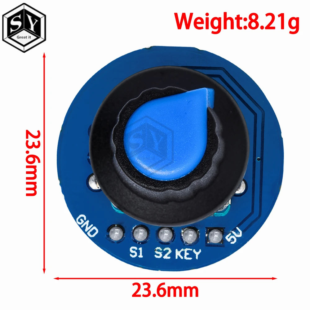 Rotary Encoder Module for Arduino Brick Sensor Development Round Audio Rotating Potentiometer Knob Cap EC11