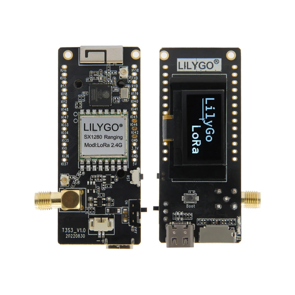 T3S3 V1.0 ESP32-S3 LoRa SX1280 2.4G Development Board WiFi Bluetooth Wireless Module 0.96 Inch OLED Display Type-C