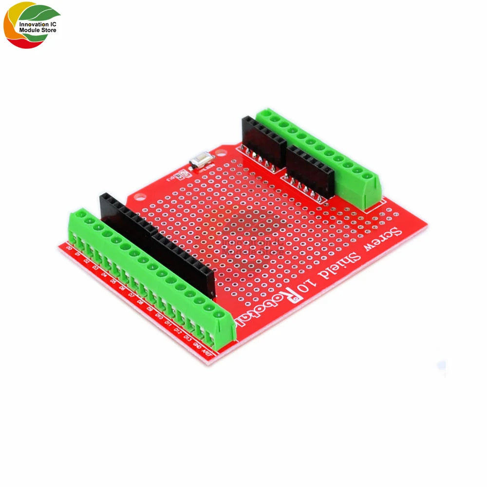 Proto Screw Shield PCB Expansion Board for Arduino Open Source Reset Button for Breadboard 3.81 Terminal Double-sided Solder DIY