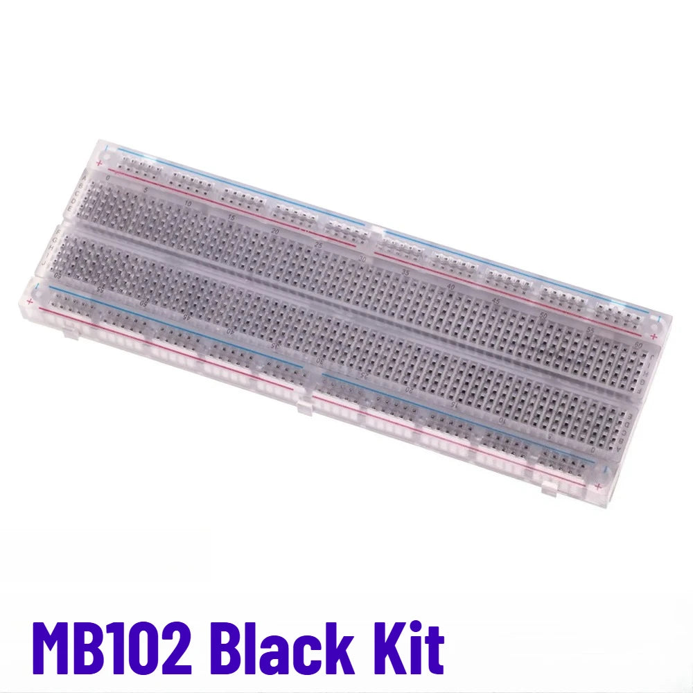 MB102 Breadboard Power Module 3.3V/5V MB-102 830 Points Prototype Bread Board for Arduino Kit 10/20/30cm Dupont Wire 65pcs Cable