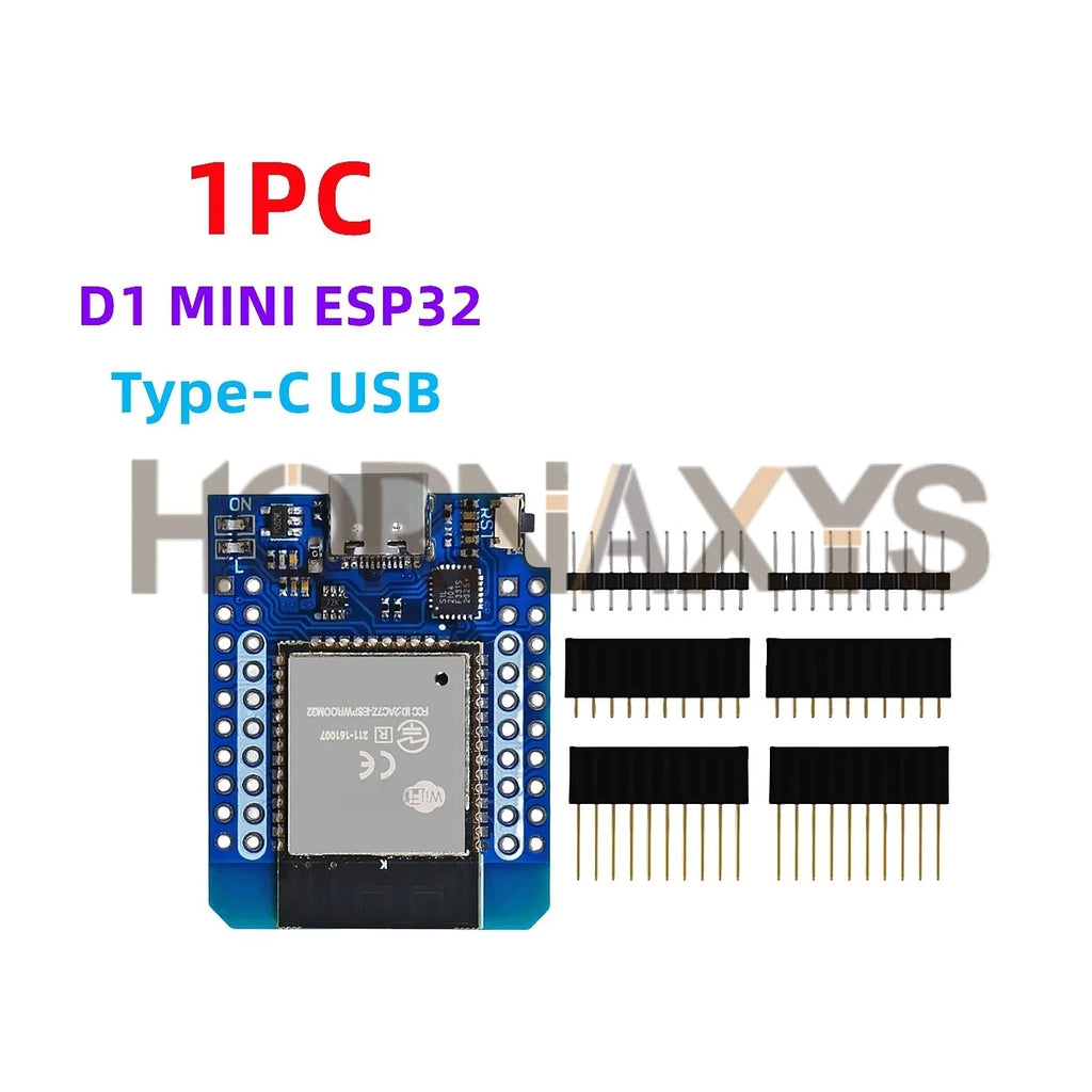 1-10PCS/ D1 Mini LIVE ESP32 ESP-32 WiFi+Bluetooth Internet of Things Development Board based ESP8266 Fully Functional TYPE-C