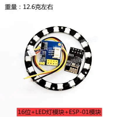 ESP8266 ESP-01 ESP-01S RGB LED Controller Module for Arduino IDE WS2812 WS2812B 16 Bits Light Ring Smart Electronic DIY