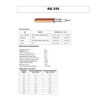 RG316 Cable BNC MALE TO BNC MALE Q9 PLUG Connector Extension WIRE RF Coaxial Coax Brass Copper WIFI Radio Jumper Pigtail